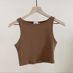 Princess Polly darlington crop top in brown